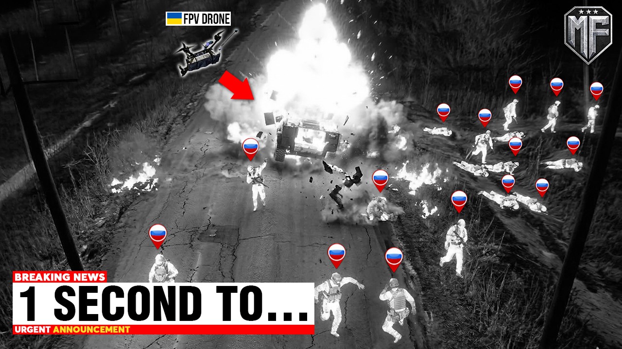Ukrainian FPV Drones Spotted a Group of Russian Soldiers At Night - And THIS Happened...