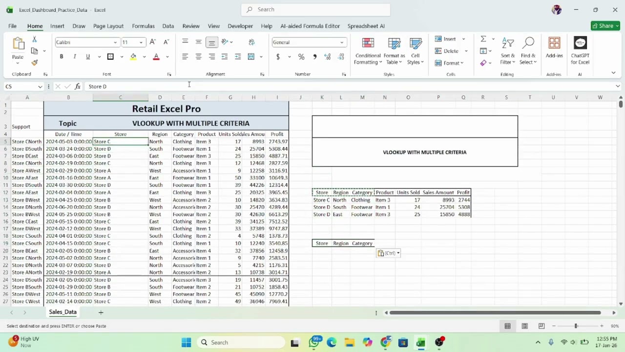 VLOOKUP & VLOOKUP with  multiple criteria easily explained