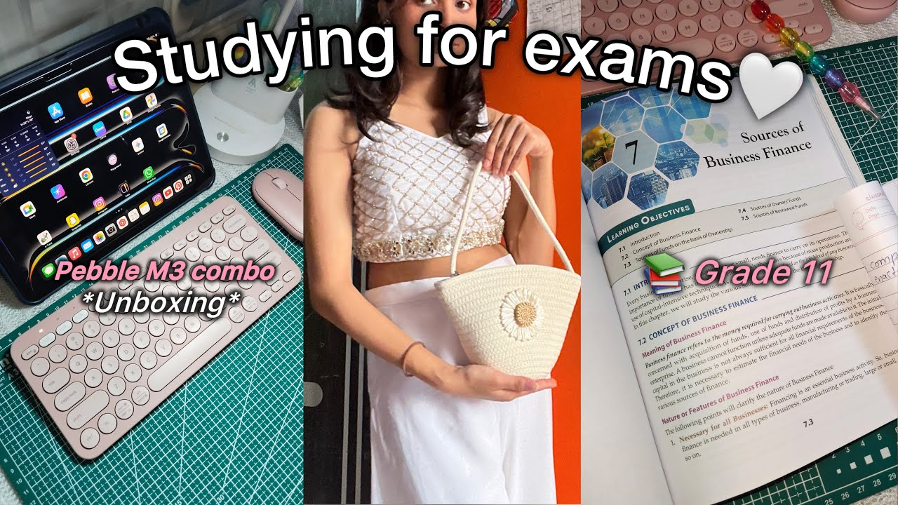 Completing syllabus a day before exams? 🤍 study vlog as a commerce student grade 11♡ #examvlog