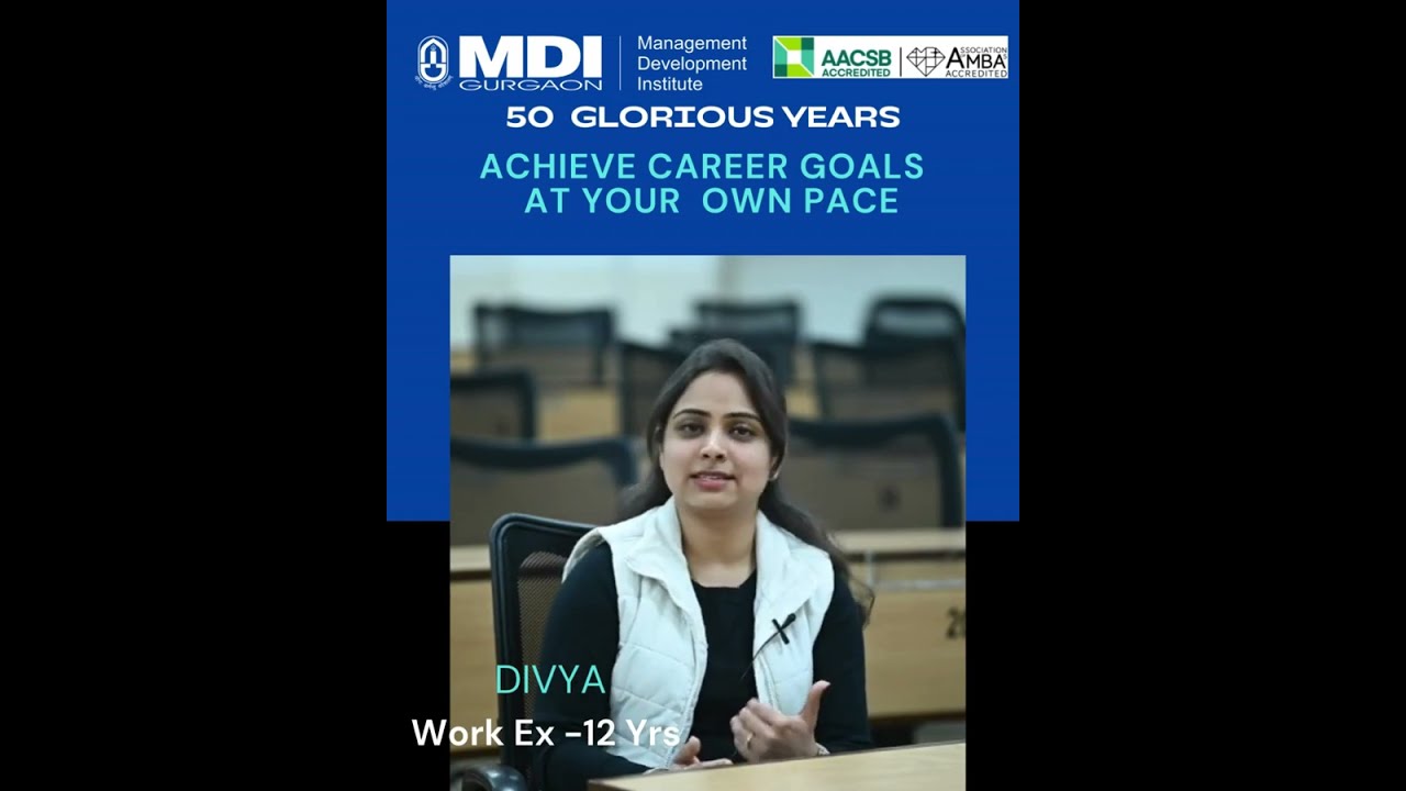 Why did Divya with 12 years of Work Experience, select the PGDM BA Programme at MDI?