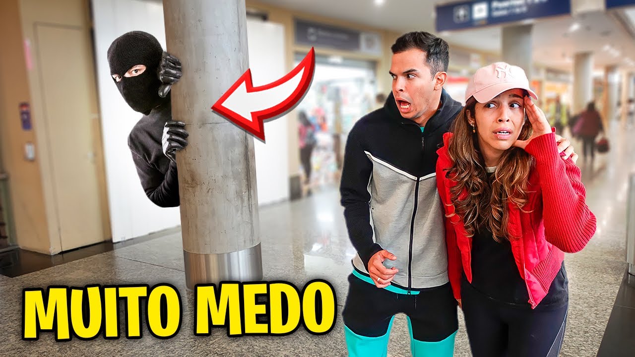 UM ESTRANHO NOS SEGUIU NO AEROPORTO! FICAMOS APAVORADOS!