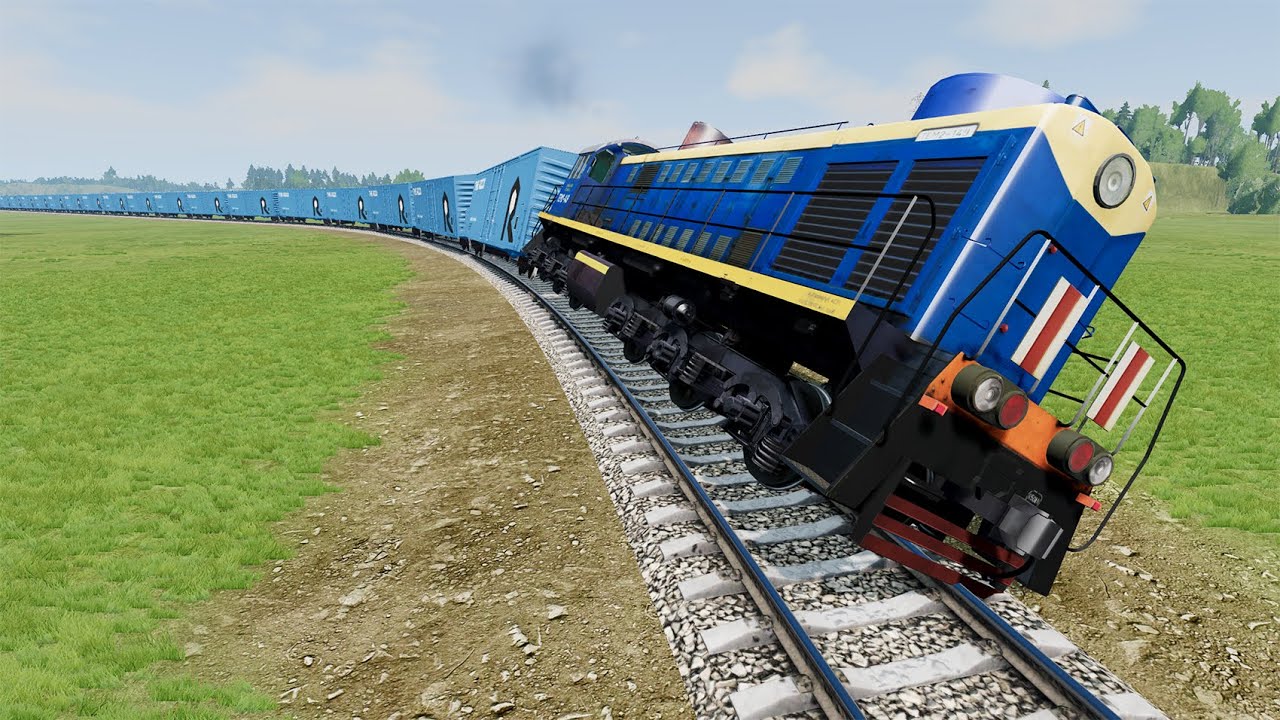 Realistic Train Crashes #22 - Beamng.Drive