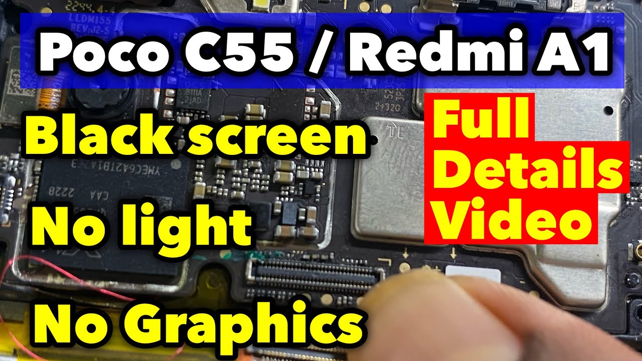 POCO C55 | REDMI A1 | BLACK SCREEN PROBLEM