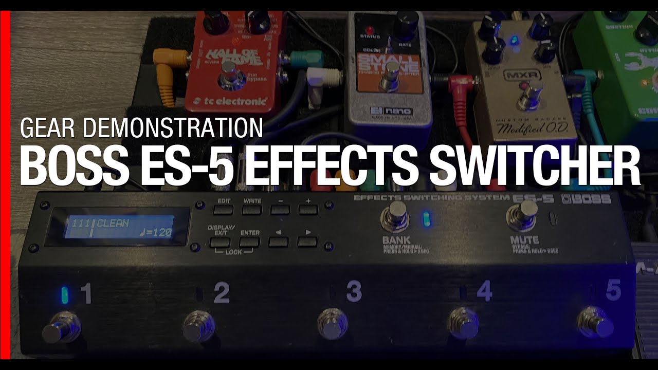 ДЕМО - Система переключения эффектов Boss ES-5 - Педаль Looper - Как настроить ES-5 - Лучший пере...