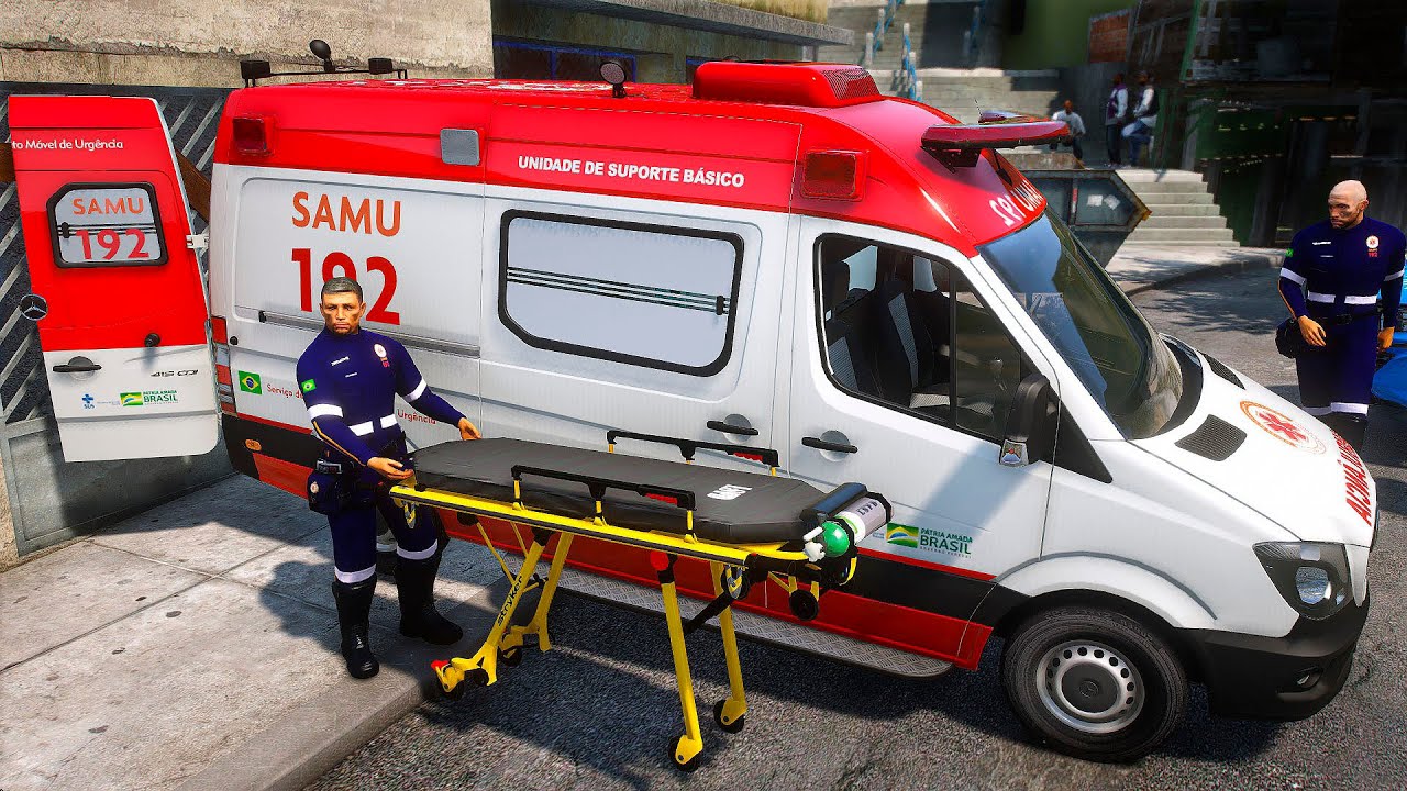 DESLOCAMENTO e RESGATE | POLICIAL FERIDO | GTA 5 EMERGÊNCIA 24HS