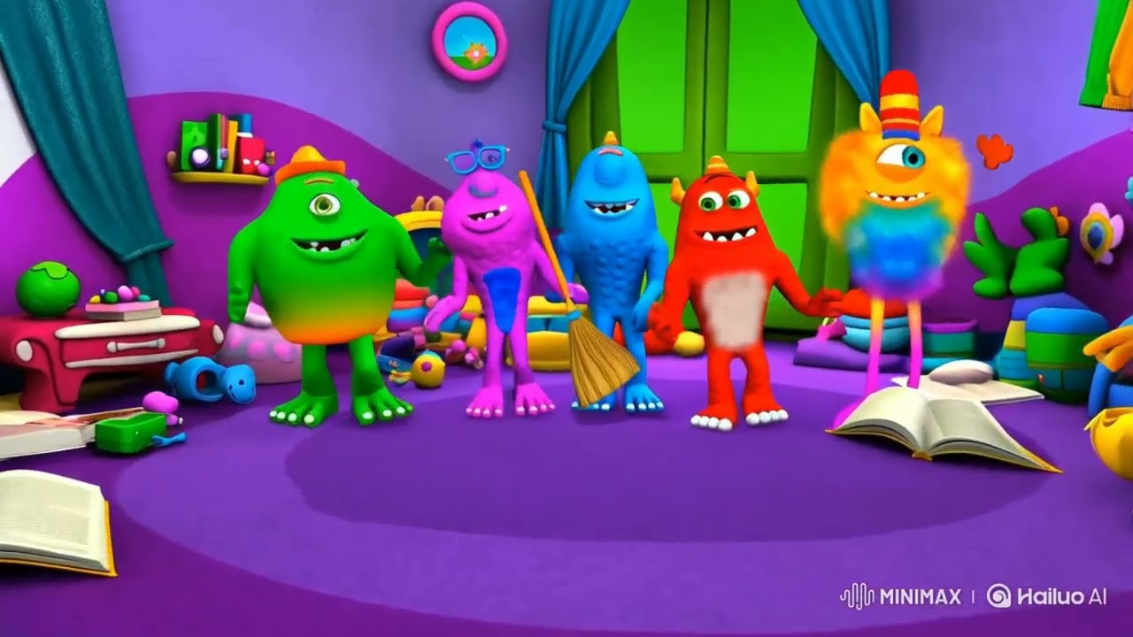 Monsters Are Cleaning?! A Fun Song to Dance and Sing Along (English Version) - Bản tiếng Anh