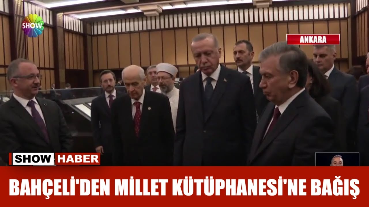 Bahçeli'den Millet Kütüphanesi'ne bağış