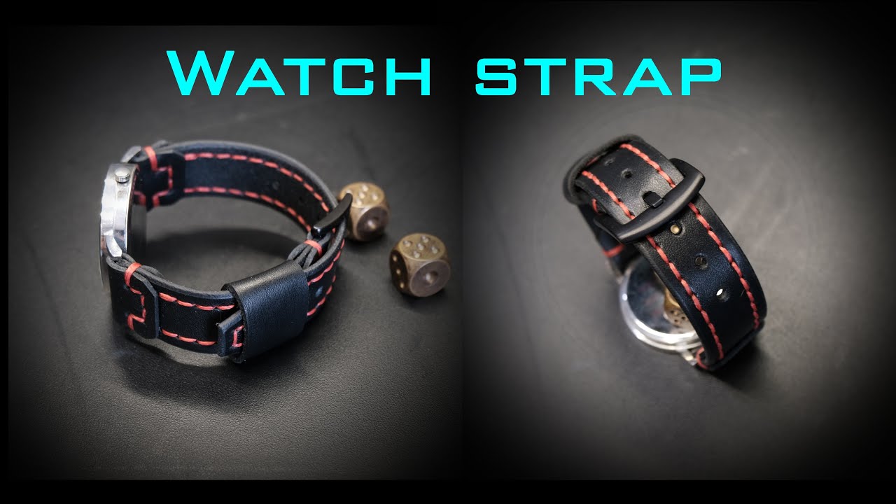 Watch strap - three sizes - leather pattern.White Witcher design.