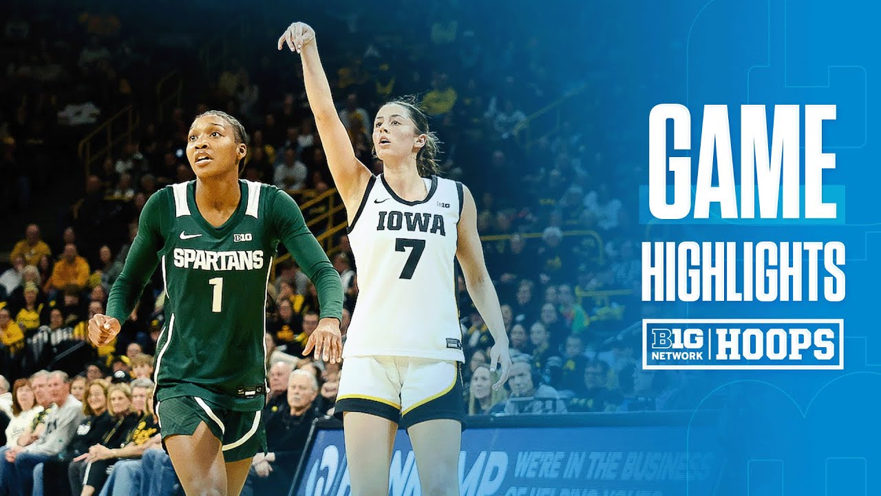 Michigan State vs. Iowa | HIGHLIGHTS | Big Ten Women's Basketball | 01/18/26