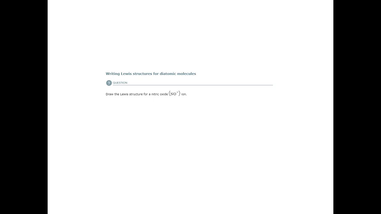 ALEKS - Writing Lewis structures for diatomic molecules - Example 2