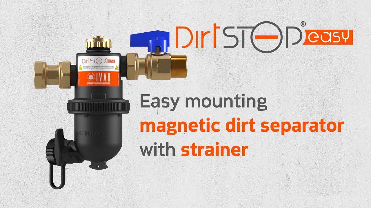 DirtSTOP&reg; Easy |  Easy mounting magnetic dirt separator with strainer