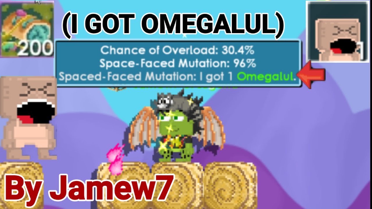 Eating 200 Alien Brains Strude! + (I GOT OMEGALUL) LUCKY! OMG!! | Growtopia | Jamew7