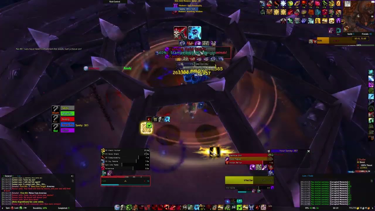 Horrific Vision of Orgrimmar - 8 mask solo - Blood Death Knight (682)