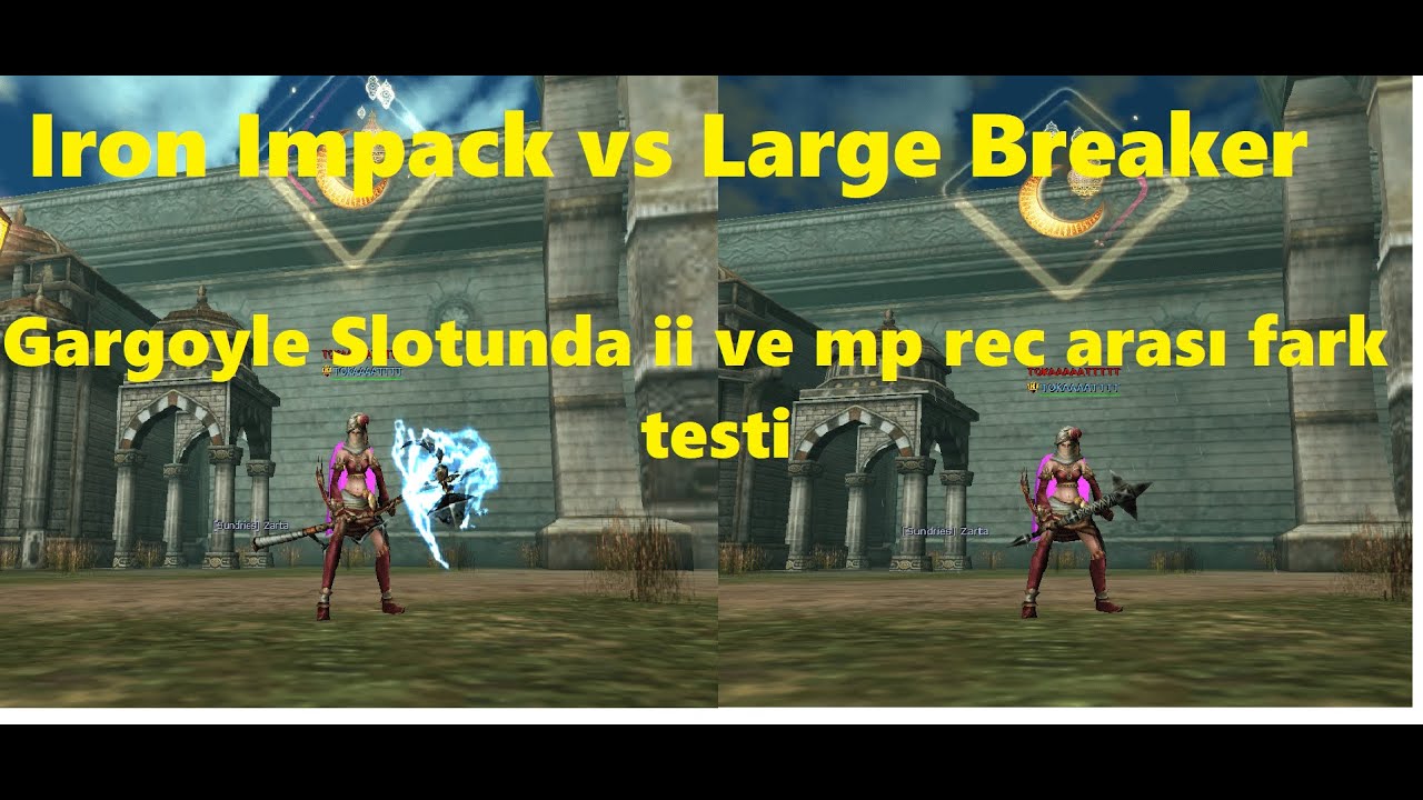 Knight Online Büyük Vs l Iron Impack Mı? Large Breaker Mi? l 1'er Saat Gargoyle Denemesi