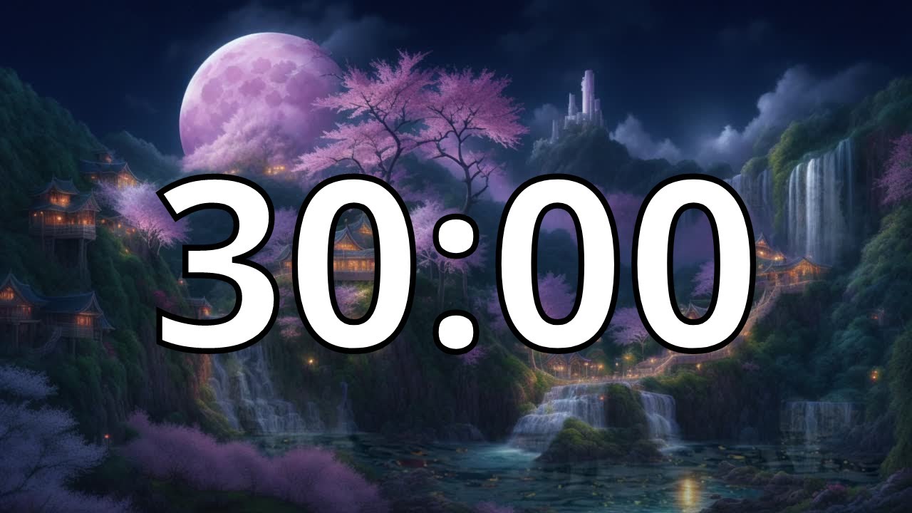 30 Minutes Timer with Calm and Relaxing Music | Cherry Blossom Timer