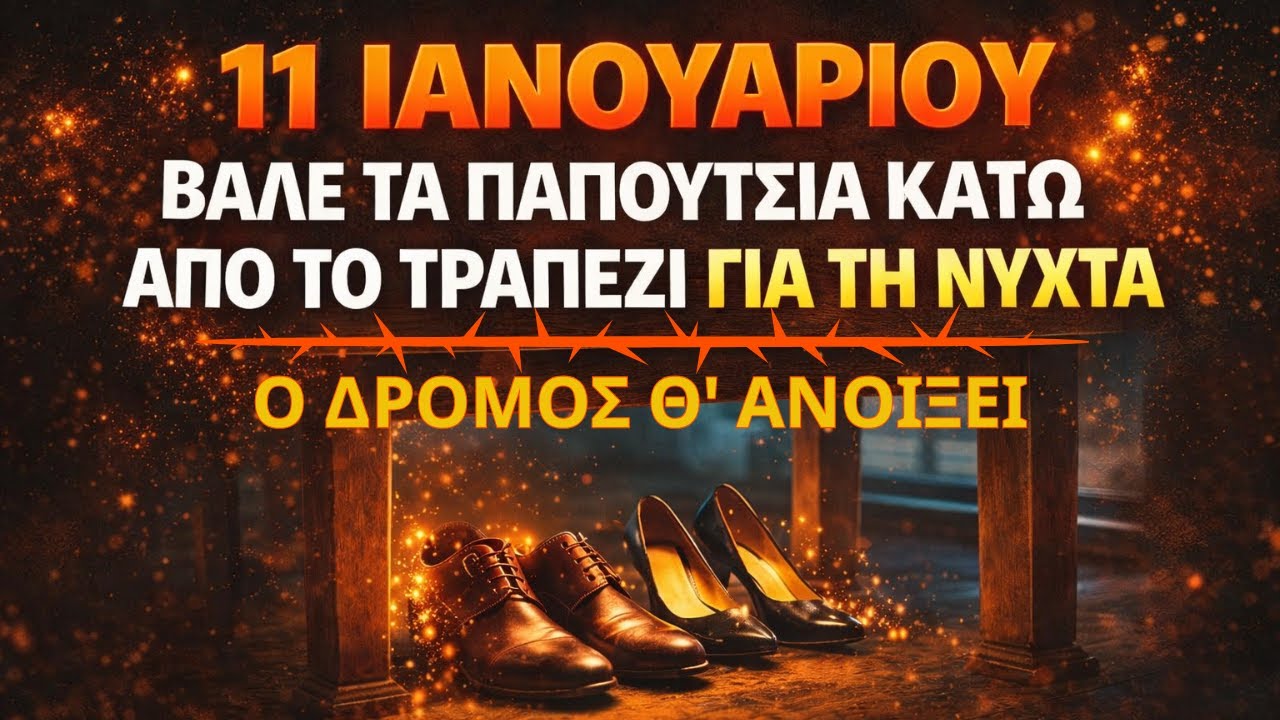 11 Ιανουαρίου: Βάλτε τα παπούτσια σας κάτω από το τραπέζι — το μονοπάτι ανοίγει όλο το χρόνο.