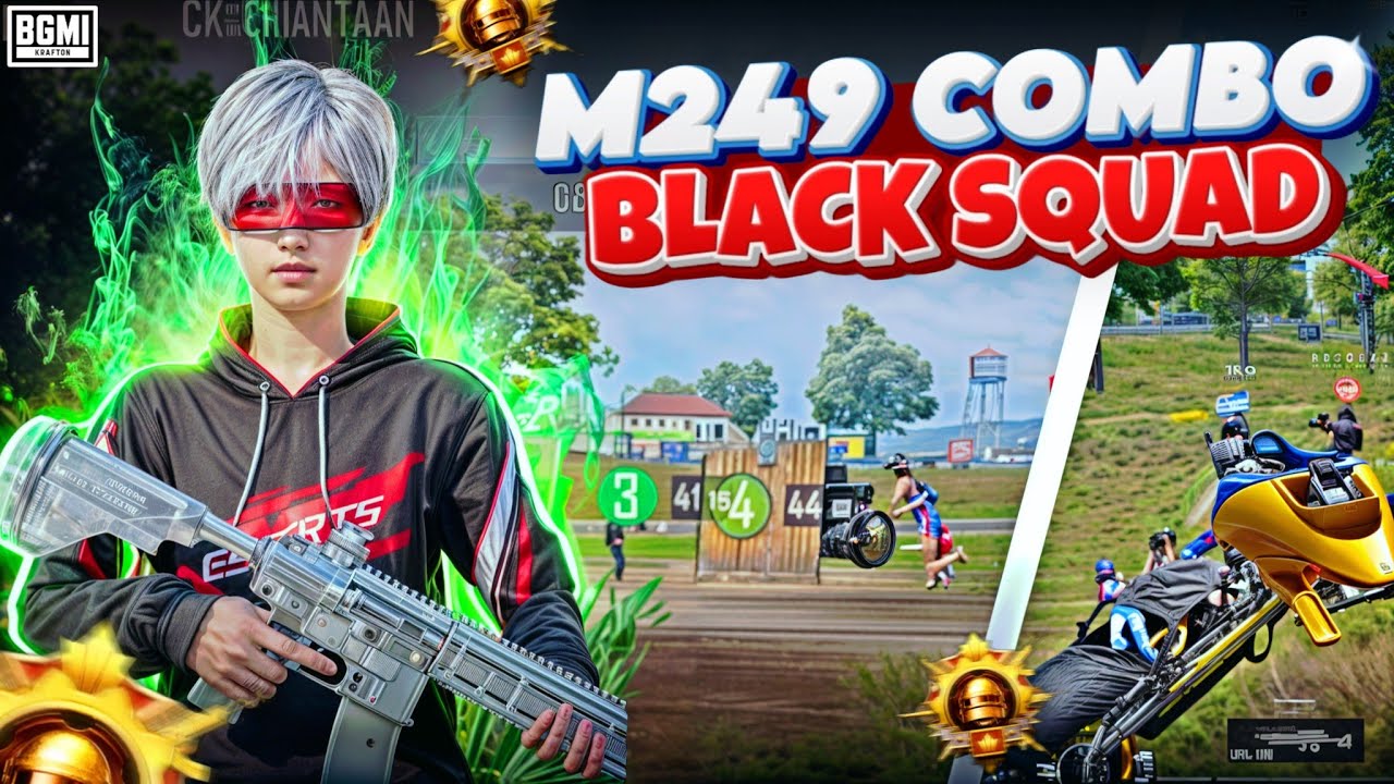 Black Squad M249 full Rush | New Meta Bgmi 🙀☠️