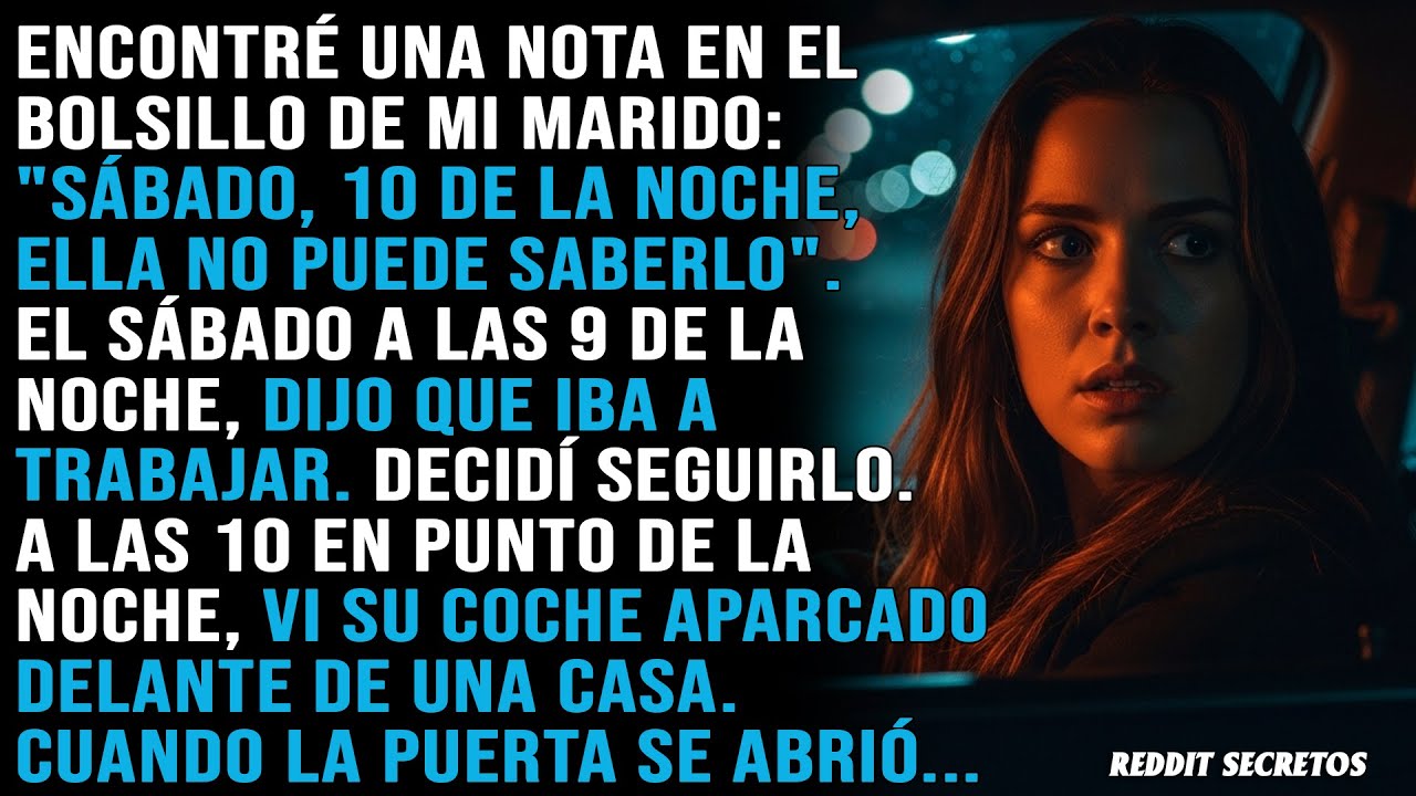 Encontré una nota en su bolsillo: 