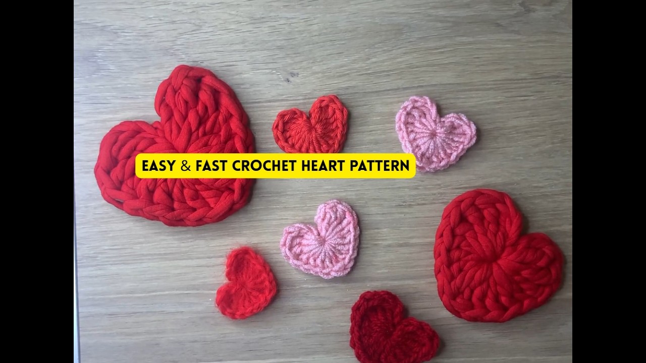 Easy & Fast Crochet Heart Pattern