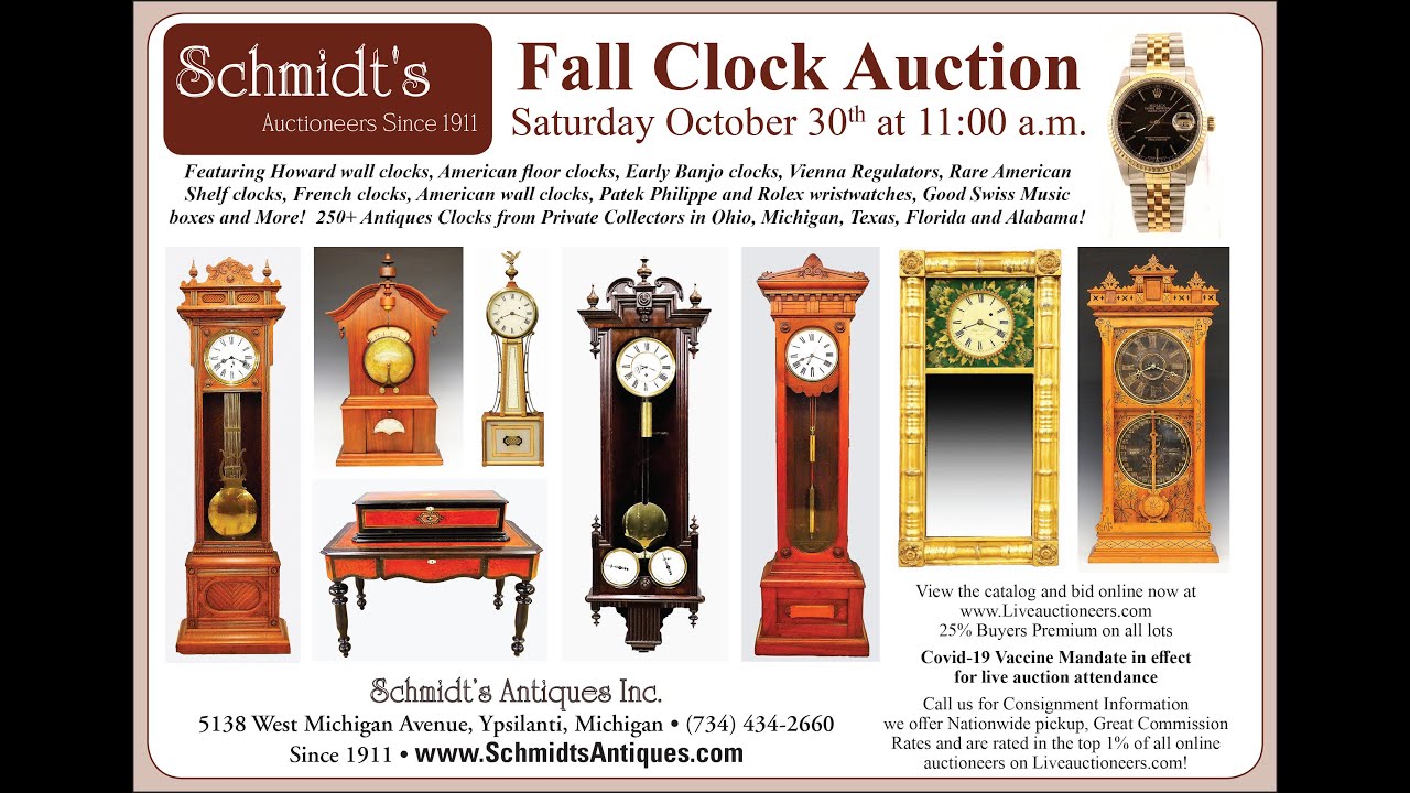 Schmidt's Fall Clock Auction - October 30, 2021