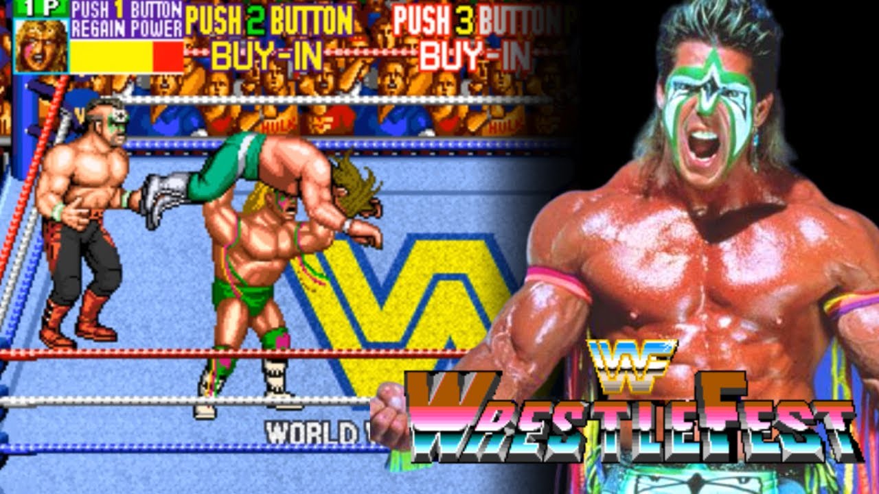 Ultimate Warrior ► ROYAL RUMBLE - BATTLE ROYAL ★ WWF Wrestlefest (1991) ARCADE RETROGAMING Gameplay