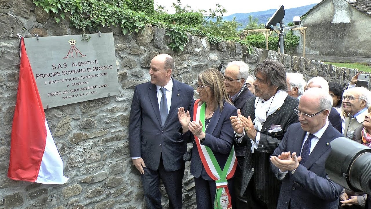 Compiano visita del Principe Alberto di Monaco alle radici della dinastia Grimaldi