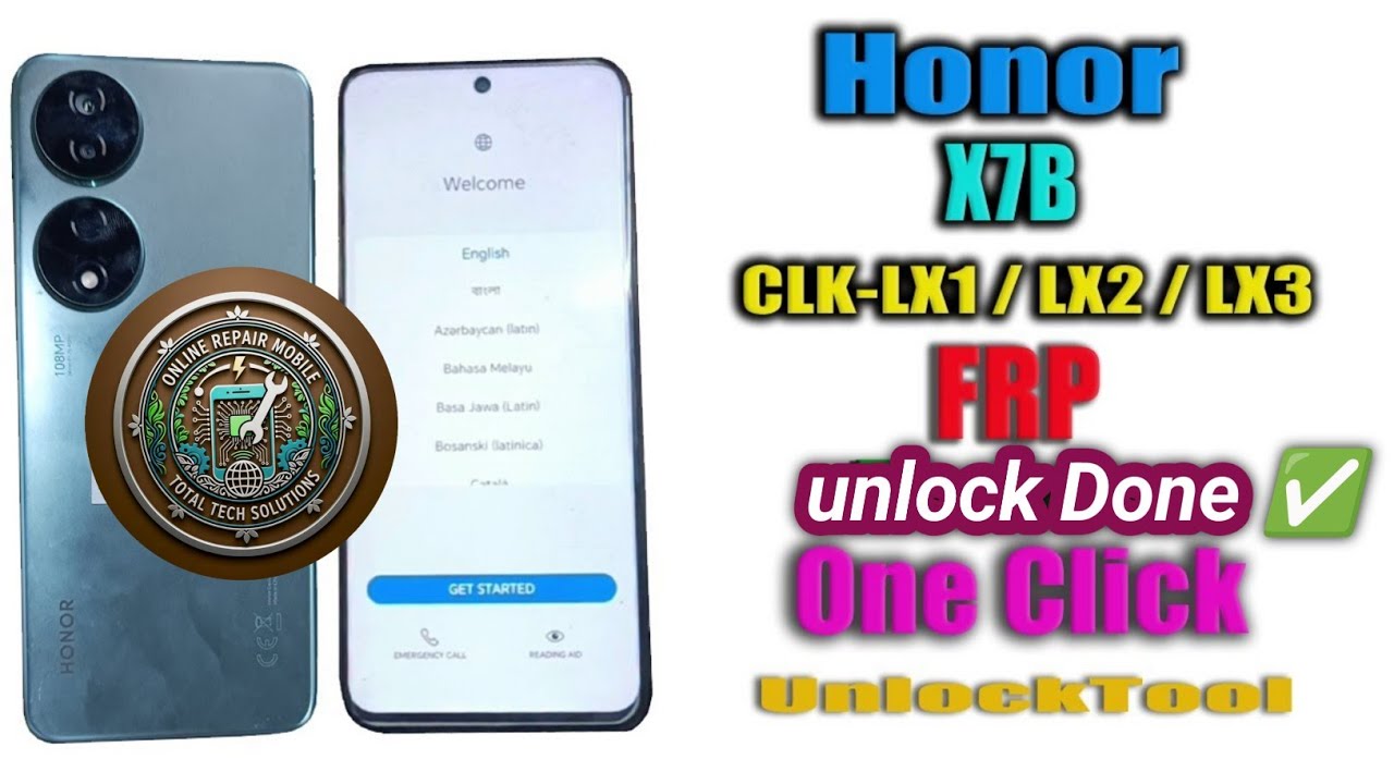 Honor x7b unlock Tool clk lx1 clk lx2 clk lx3 @Online Repair Mobile