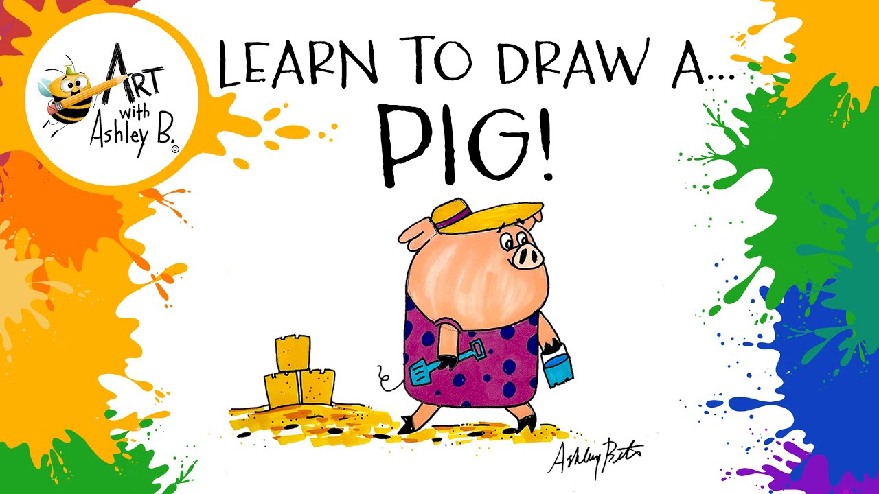 How to Draw a Pig | Guided Drawing for Kids