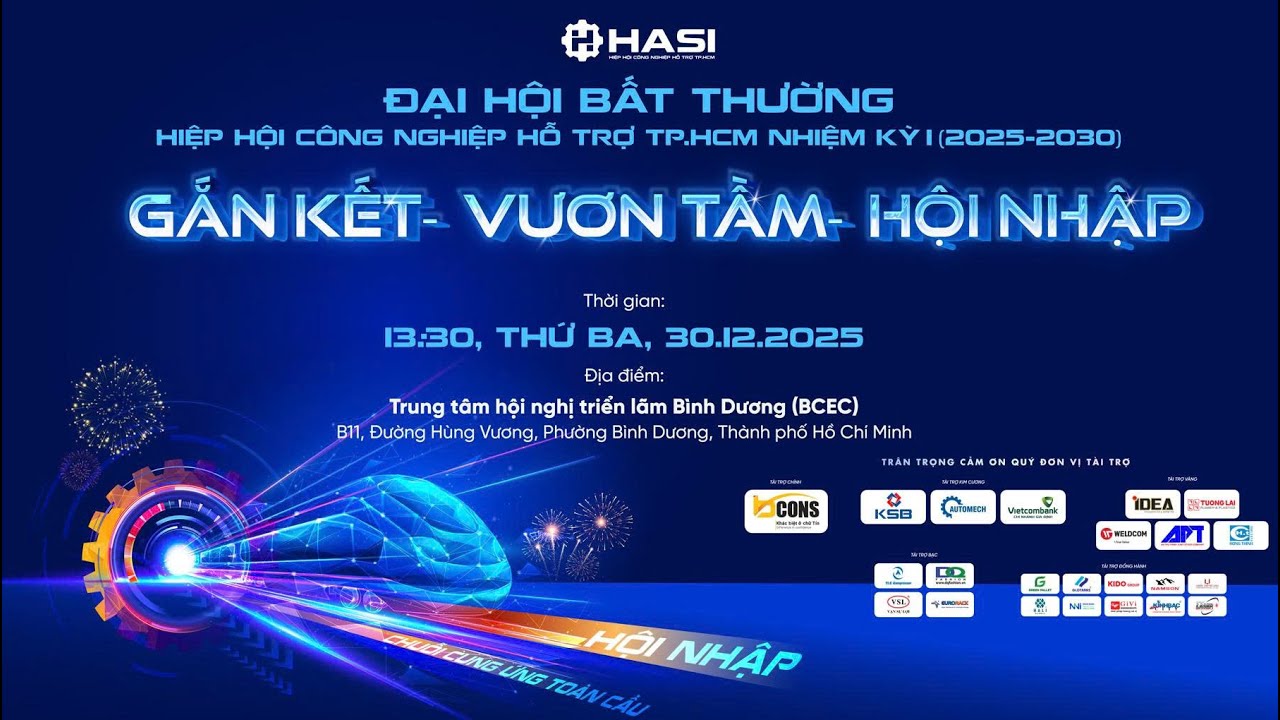 RECAP I ĐẠI HỘI BẤT THƯỜNG HIỆP HỘI CÔNG NGHIỆP HỖ TRỢ TP.HCM NHIỆM KỲ I (2025-2026)