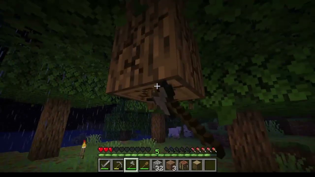 Minecraft Rain, Music, and Ambience- No Commentary