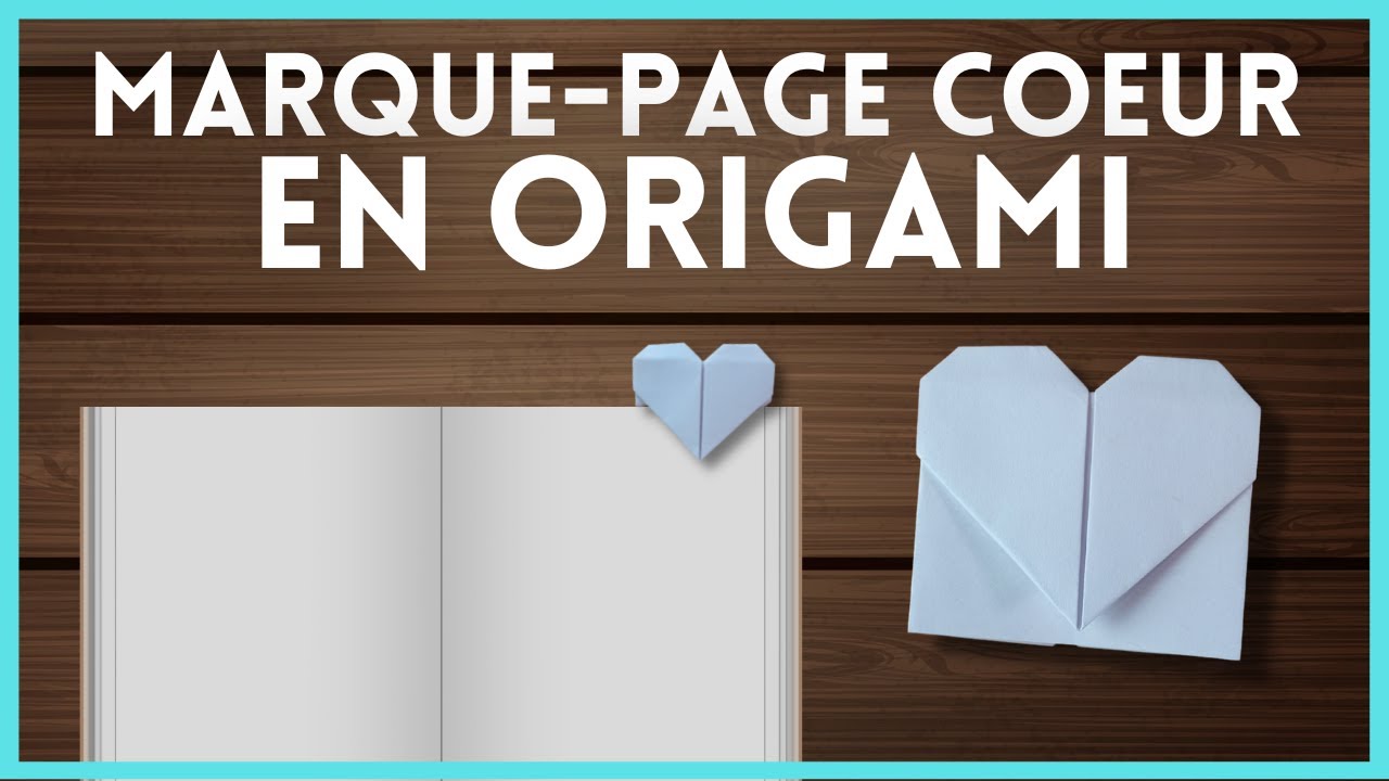 Tuto Origami Marque Page Coeur // Tutorial Origami Bookmark Heart // Feuille 10 x 10 cm