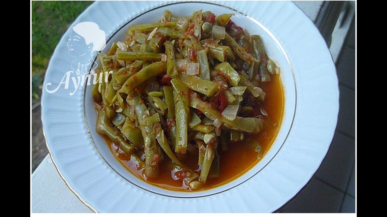 Schneidebohnen mit Olivenöl/Vegan/Vegetarisch/Zeytinyagli taze fasulye/meinerezepte/Vegan