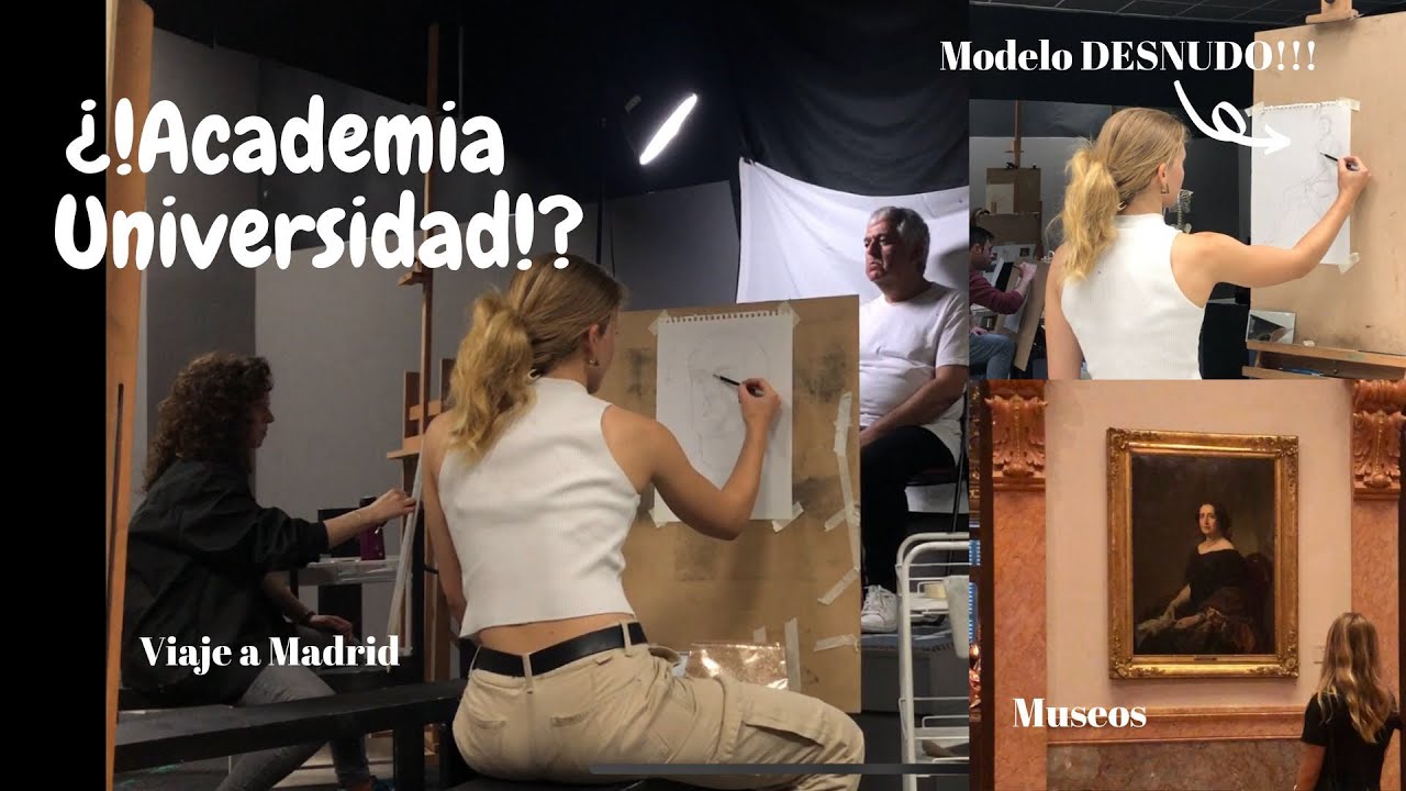 Un día en una Academia | Viaje a Madrid (Museos, dibujando desnudo )