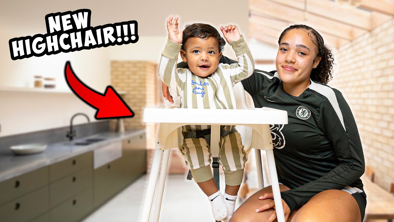 BIG SIS ASSEMBLES LIL BRO'S HIGHCHAIR ALL BY HERSELF DESPITE THE HATERS!!! 👀LOL
