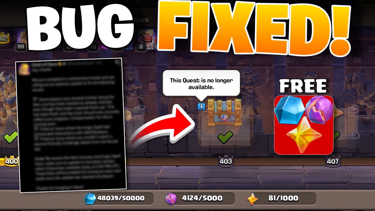 🚨Free ORES & New Optional UPDATE to Fix Hero Journey Bug has arrived in Clash of Clans!