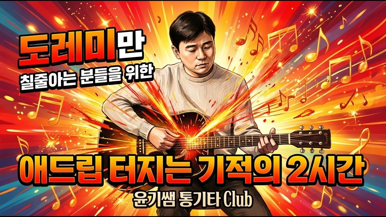 기타애드립 2시간 30분 애드립 풀 강좌 1탄 / 시간나면  그냥 틀어 놓으시면 됩니다.  /윤기쌤통기타 / 통기타강좌 /  통기타온라인강좌