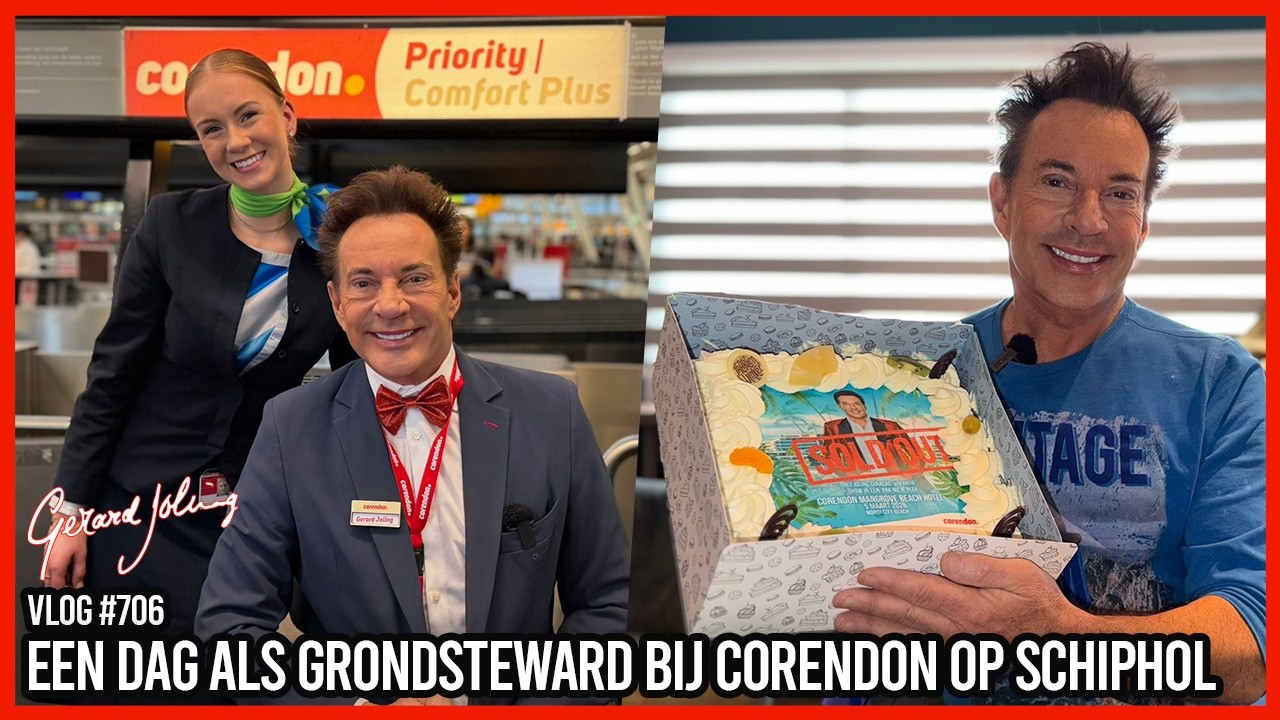 EEN DAG ALS GRONDSTEWARD BIJ CORENDON OP SCHIPHOL - GERARD JOLING - VLOG #706