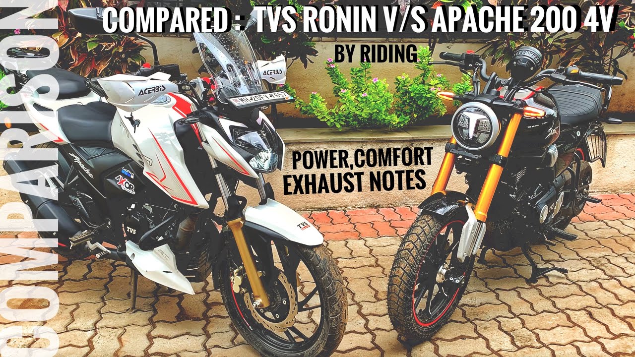 TVS Ronin Vs Apache 200 4V | MOST DETAILED RIDE Comparison | PUCKUP, COMFORT, EXHAUST NOTES COMPARED