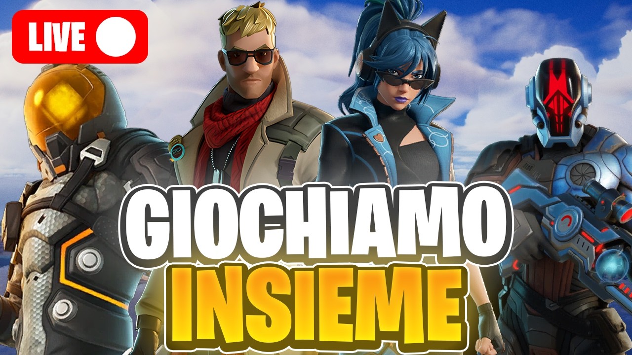 🔴GIOCO con VOI! MISSIONI STORIA GIOCHIAMO INSIEME! - Fortnite LIVE