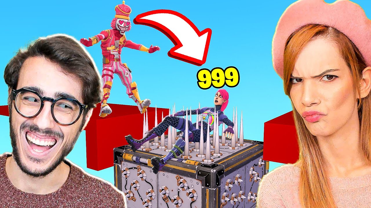 SFIDO I MIEI AMICI ALLA DEATHRUN DA 100 LIVELLI DI FORTNITE!