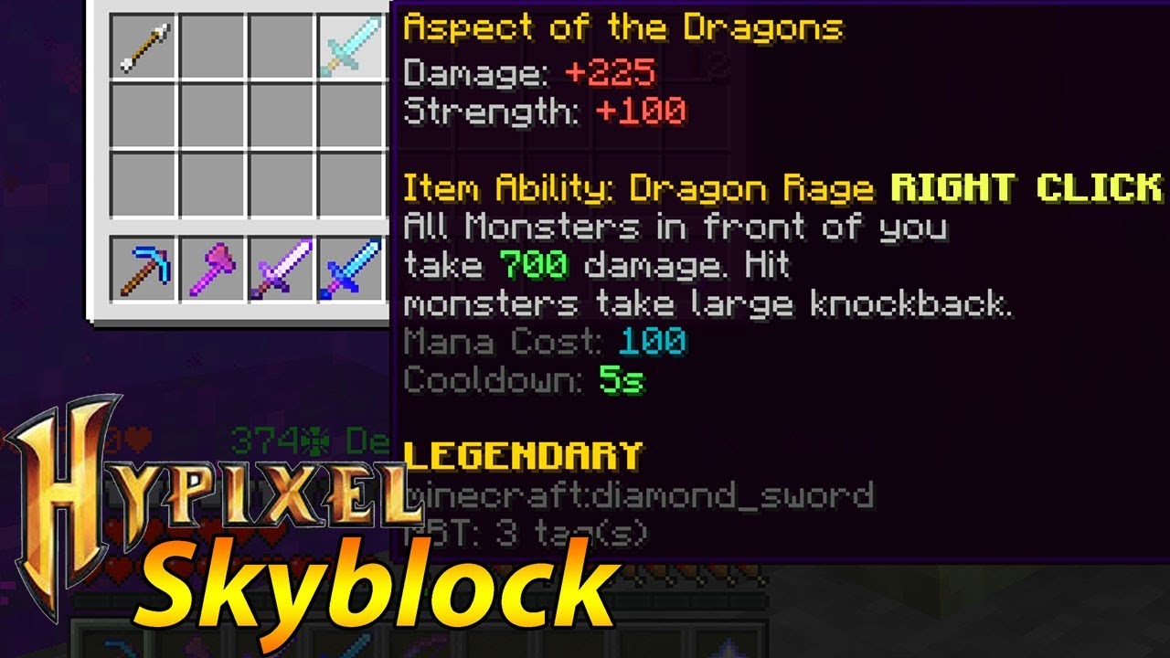 Das Beste Schwert im Spiel! Aspect of the Dragon! - Minecraft Hypixel Skyblock #25