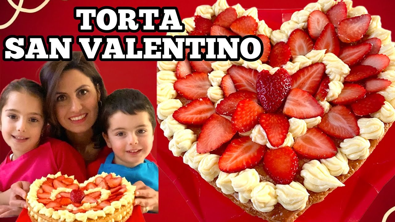 TORTA CUORE DI SAN VALENTINO ❤️ Facilissima con CREMA CHANTILLY e FRAGOLE | Pronta in pochi minuti!