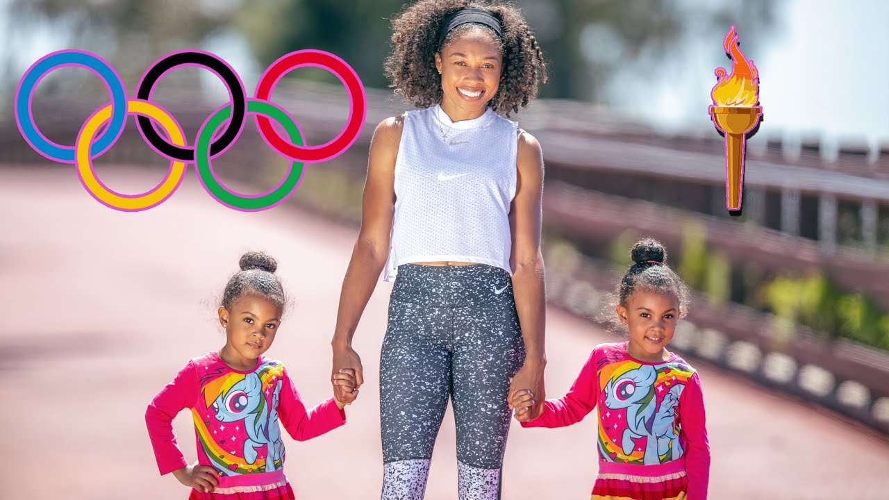 Olympic Champ Allyson Felix Teaches Twins HOW TO BE FAST!