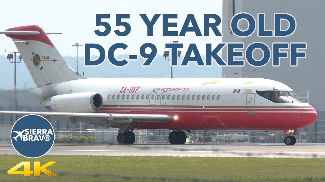 55 Year Old Douglas DC-9-15MC Takes Off from Louisville International Airport May 23, 2023