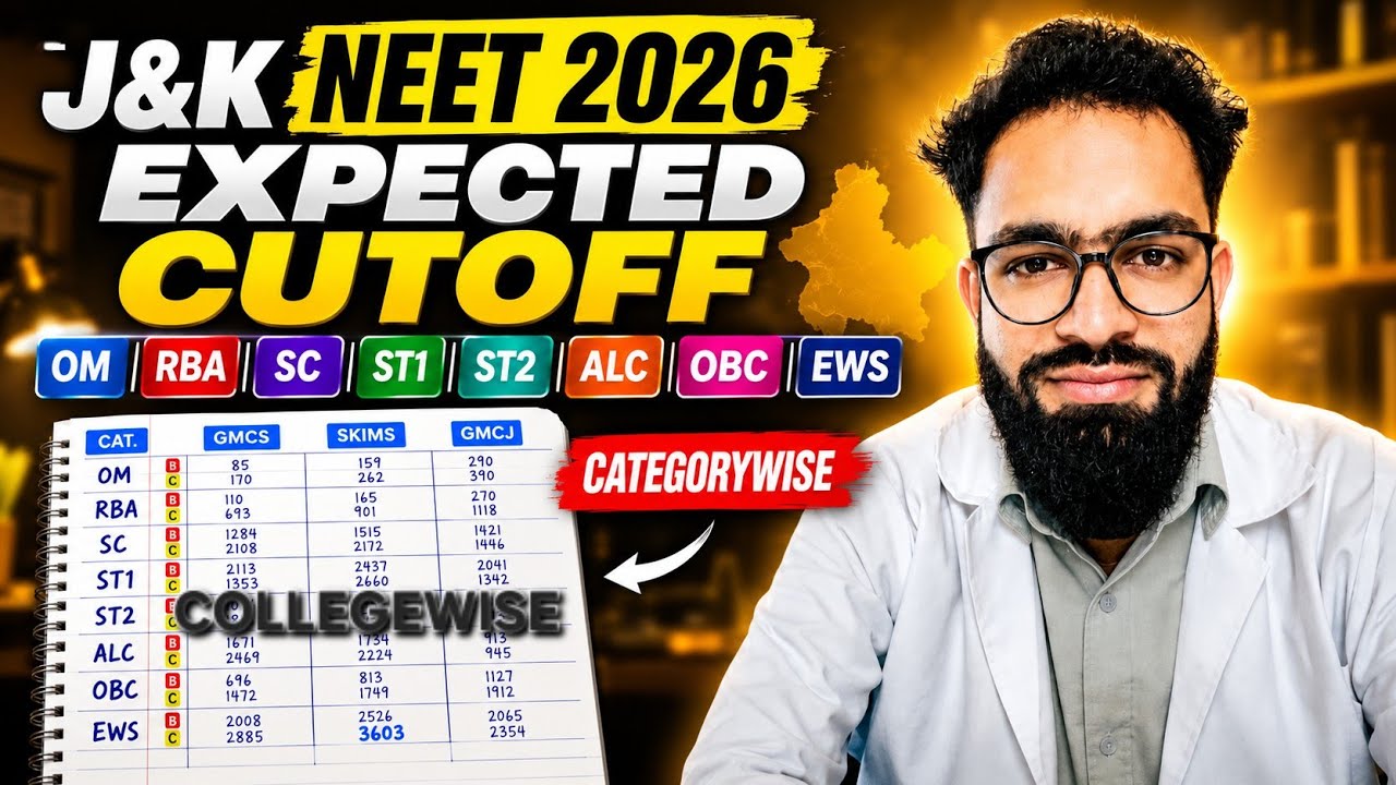 JKNEET 2026 most Expected Cutoff | All Category  and Collegewise | JAMMU & KASHMIR NEET 2026|