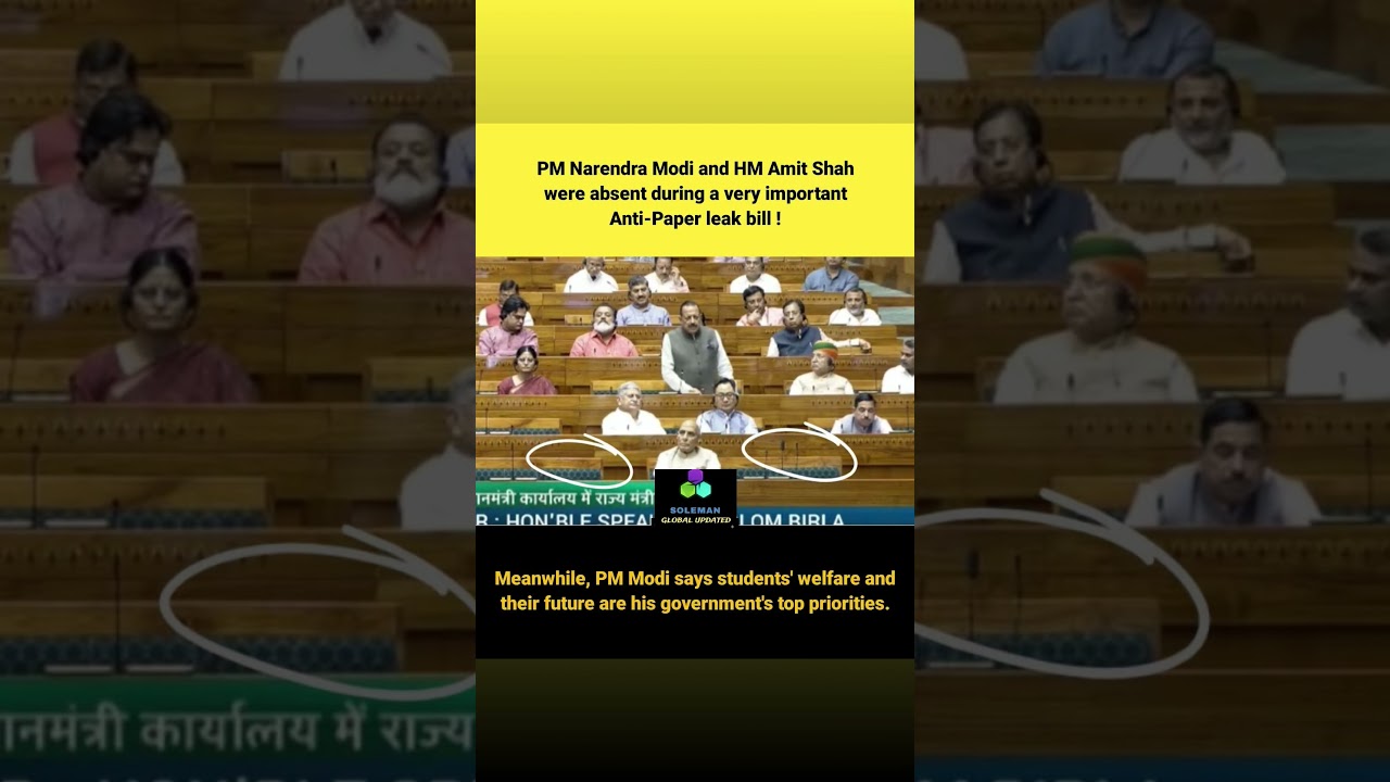 PM Modi & Amit Shah Absent During Anti-Paper Leak Bill Debate? Full Story & Facts | Parliament News