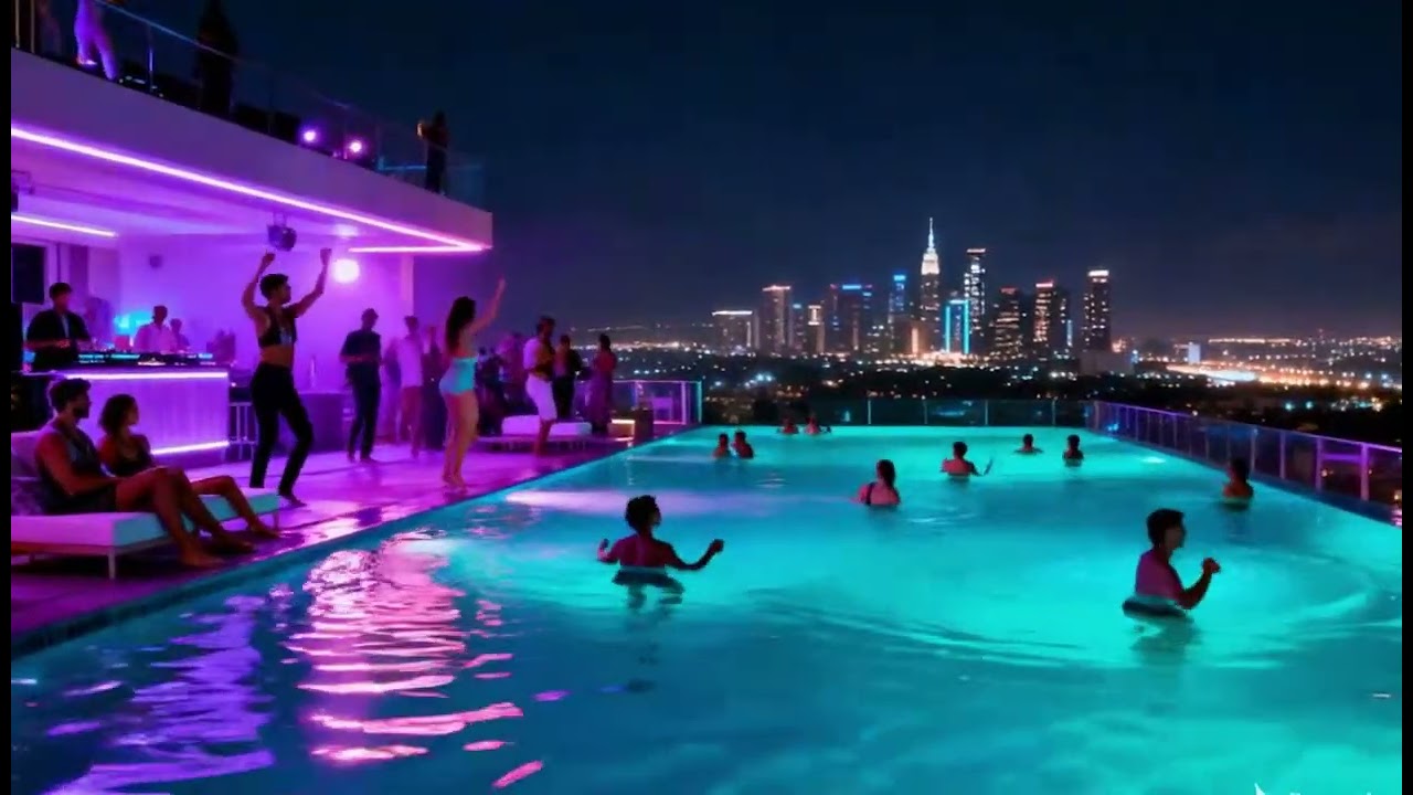 Aqua Bass Party | DJ Full Bass Beats in a Poolside Atmosphere