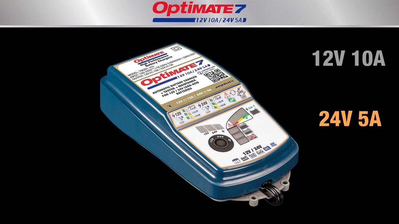 12V/24V lead-acid battery charger | OptiMate 7 12V/24V
