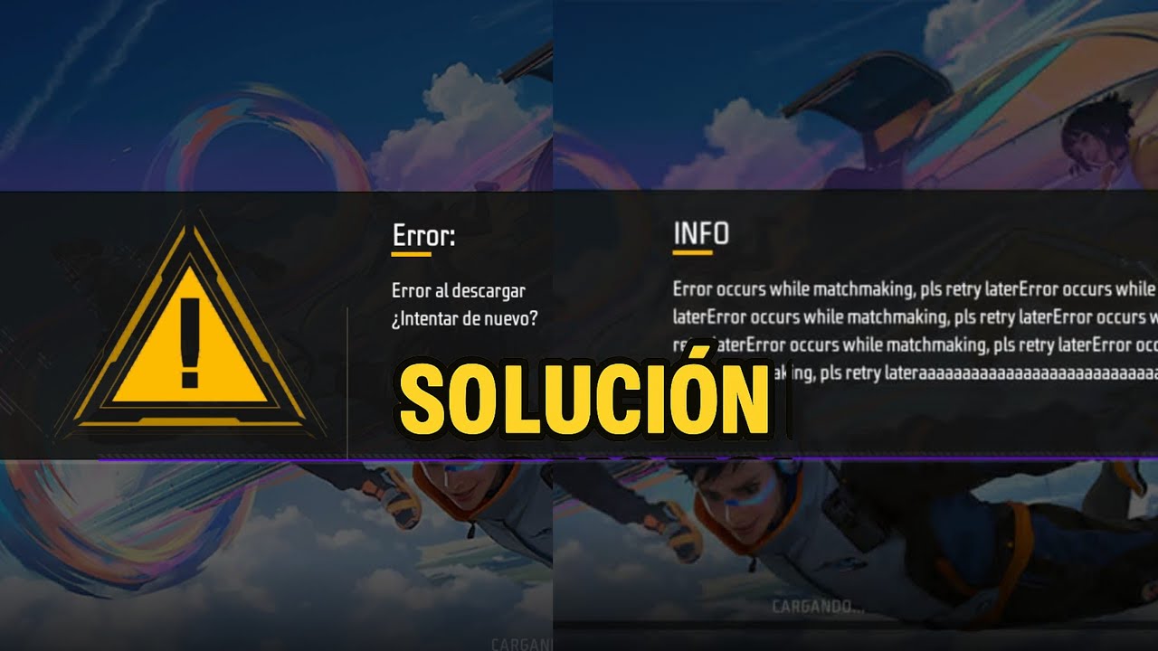 RÁPIDO SOLUCIÓN Al ERROR AL INICIAR SESIÓN ERROR DE FREE FIRE ERROR DE  CONEXIÓN  A INTERNET