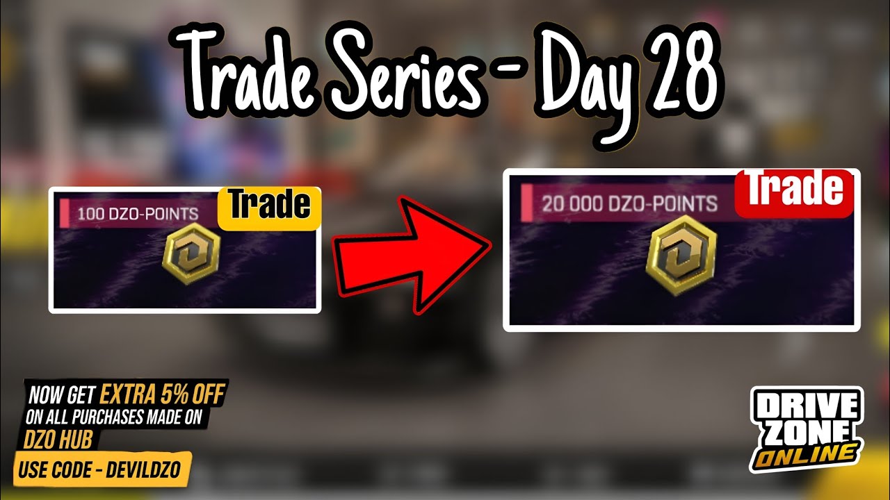 What Can We Get From 100 DZO to 20,000 DZO No Cut Video | Drive Zone Online: Trade Series - Day 28 !
